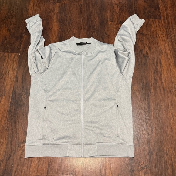 Under Armour Cold Gear Gray Zip-Up Jacket zippered pocket loose fit size XXL EUC - Picture 8 of 10